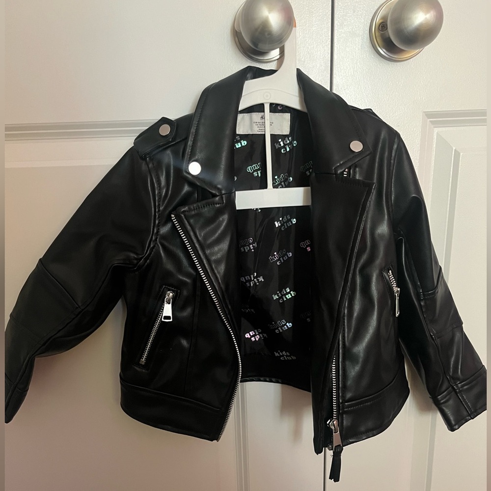 H&M TODDLER LEATHER BIKER JACKET